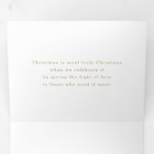 Minimale Calligrafie-groet en foto Drieluik Wenskaart (Binnenzijde eerst)