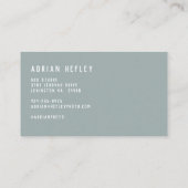 Minimale camera fotograaf Mint Two Side Visitekaartje (Achterkant)