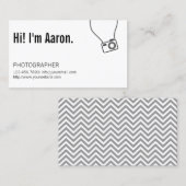 Minimale camera-fotografie visitekaartje (Voorkant / Achterkant)