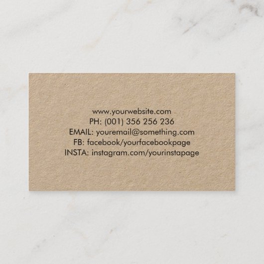 Minimale camerakop zonder vorm fotograaf visitekaartje (Achterkant)