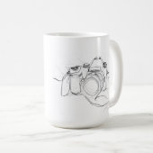  minimale camerasketch koffiemok (Voorkant rechts)