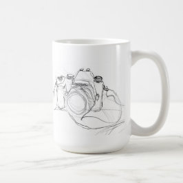minimale camerasketch koffiemok