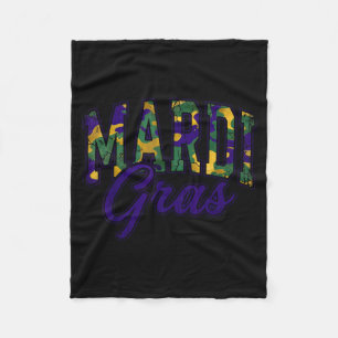 Minimale Camo Mardi Gras Jachtbok Fleece Deken