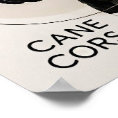 Minimale Cane Corso Moderne Hondenportret Poster (Hoek)