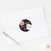 Minimale casino Night 40th Birthday Party Ronde Sticker (Envelop)