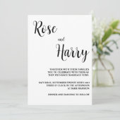 Minimale casual huwelijksuitnodiging kaart (Staand voorkant)