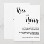 Minimale casual huwelijksuitnodiging kaart (Voorkant / Achterkant)