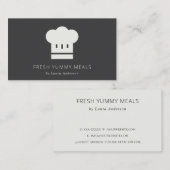 Minimale catering voor zwart-wit, modern Pet Visitekaartje (Voorkant / Achterkant)