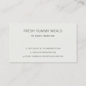 Minimale catering voor zwart-wit, modern Pet Visitekaartje (Achterkant)