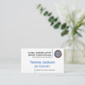 Minimale CEO voor Plain Blue Lines Visitekaartje (Staand voorkant)