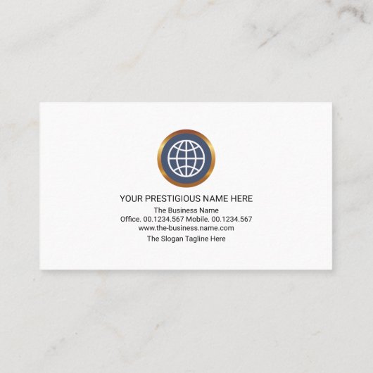 Minimale CEO voor Plain Blue Lines Visitekaartje (Achterkant)