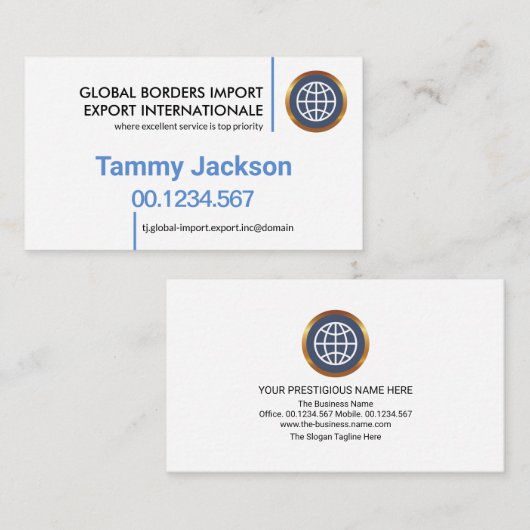 Minimale CEO voor Plain Blue Lines Visitekaartje (Voorkant / Achterkant)