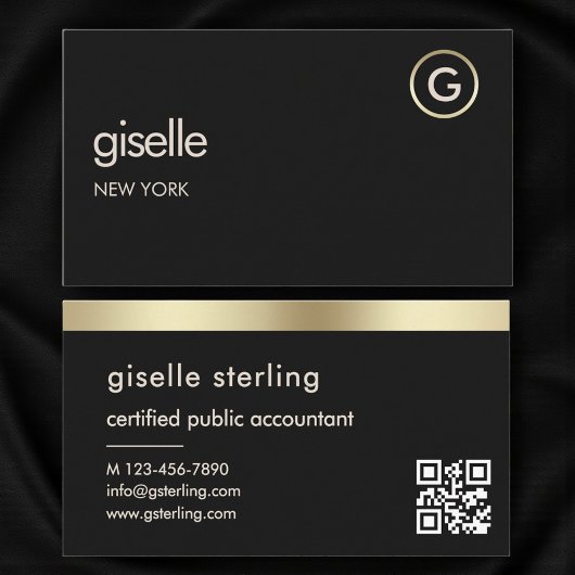 Minimale Certified Public Accountant CPA QR-code Visitekaartje
