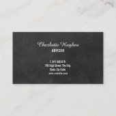 Minimale chalkboard-aanwijzingskaart visitekaartje (Achterkant)