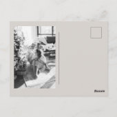 Minimale Champagne Beige Kerst Merry + Bright Briefkaart (Achterkant)