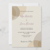Minimale Champagne Ivoor Cirkels Huwelijksuitnodig Kaart (Voorkant)