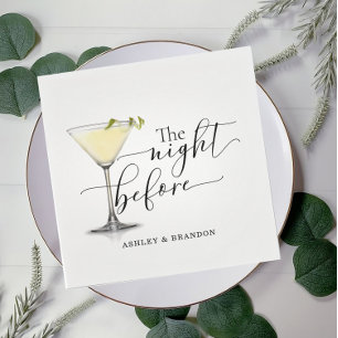 Minimale Champagne-script de nacht voor Napkins Servet
