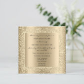 Minimale Champaigne Gold Black Confetti Sepia Glam Kaart (Staand voorkant)