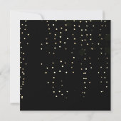 Minimale Champaigne Gold Black Confetti Sepia Glam Kaart (Achterkant)
