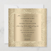 Minimale Champaigne Gold Black Confetti Sepia Glam Kaart (Voorkant)