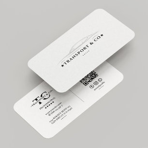Minimale chauffeurstransport Taxi Bedrijf Wit Visitekaartje