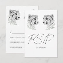 Minimale Cheetah Bruiloft Elegante Safari Stijl