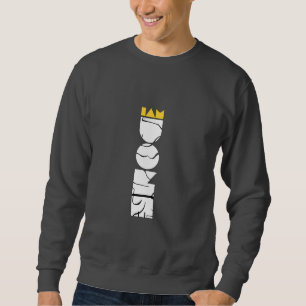 Minimale Chess Koning Kroon Sweatshirt