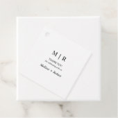 Minimale Chic Bedankt Zwart en Wit Bruiloft Bedankjes Labels (In situ)