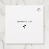 Minimale Chic Bedankt Zwart en Wit Bruiloft Bedankjes Labels (Achterkant)
