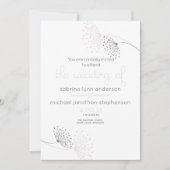 Minimale Chic Bord Roze en houtskoolbloemen Kaart (Voorkant)