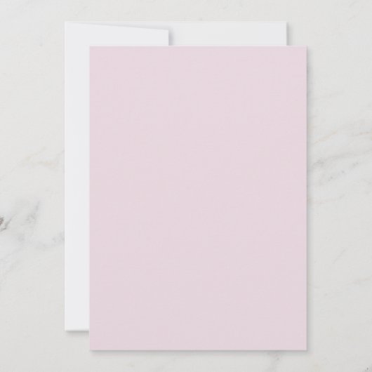 Minimale Chic Bord Roze en houtskoolbloemen Kaart (Achterkant)