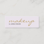 Minimale chic Gold White Makeup Artist Mini Visitekaartje (Voorkant)