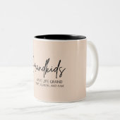 Minimale Chic Kleinkinder maken het leven groot  Tweekleurige Koffiemok (Voorkant rechts)