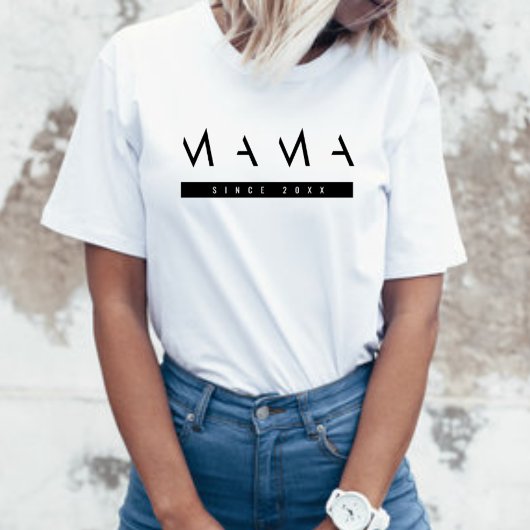 Minimale & Chic Mama Gescriptte Dames Basic T-Shir T-shirt