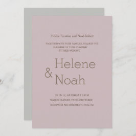 Minimale chic modern, lichtgrijs, eenvoudige bruil kaart