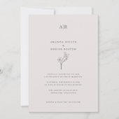 Minimale Chic Monogram Uitnodiging voor Huwelijk (Voorkant)