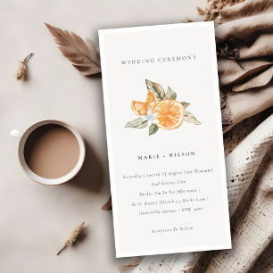 Minimale Chic Oranje Boho Botanische Trouw Uitnodi Bedankkaart