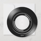 Minimale Chic Retro Vinyl Record Wedding QR-code Feestdagenkaart (Achterkant)