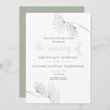 Minimale Chic Sage Green en Charcoal Flowers