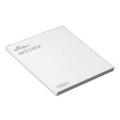 Minimale chic Script Calligraphy Notepad Notitieblok (Schuin)