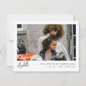 Minimale Chic Script Photo Bloemenmeisje-voorstel (Voorkant)