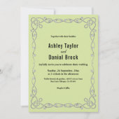 Minimale Chic Script Salie Groene Boho Bloemige Tr Kaart (Voorkant)