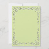 Minimale Chic Script Salie Groene Boho Bloemige Tr Kaart (Achterkant)