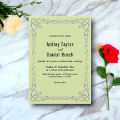 Minimale Chic Script Salie Groene Boho Bloemige Tr Kaart