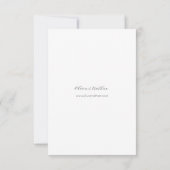 Minimale Chic Script Wedding Rsvp-kaart (Achterkant)