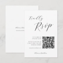 Minimale Chic Script Wedding Rsvp-kaart