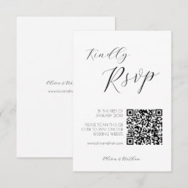 Minimale Chic Script Wedding Rsvp-kaart