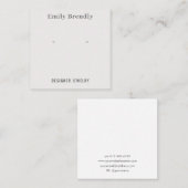 Minimale Chic Sieraden Oorbel Display Visitekaartj Vierkante Visitekaartje (Voorkant / Achterkant)