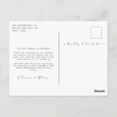 Minimale Chic | Stijlvolle Calligrafie Dank Je Briefkaart (Achterkant)