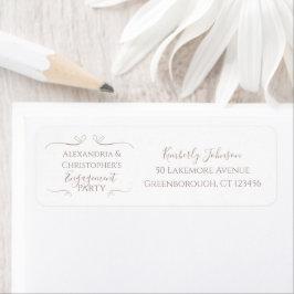Minimale Chic Verloving Feest Retouradres Etiket